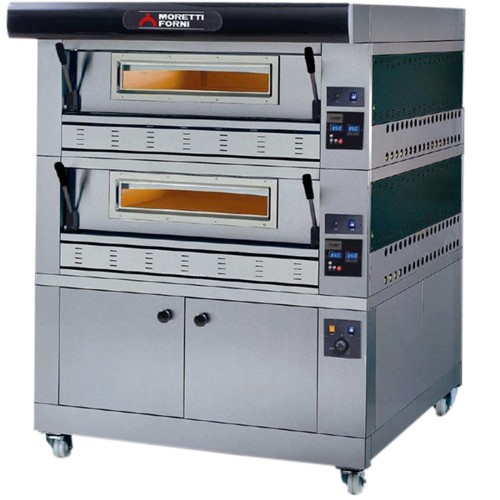 Moretti Forni P110G B2 Double Deck Gas Pizza Oven, 44" W x 44" D