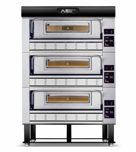 Moretti Forni P110G B3 Triple Deck Gas Pizza Oven, 44" W x 44" D