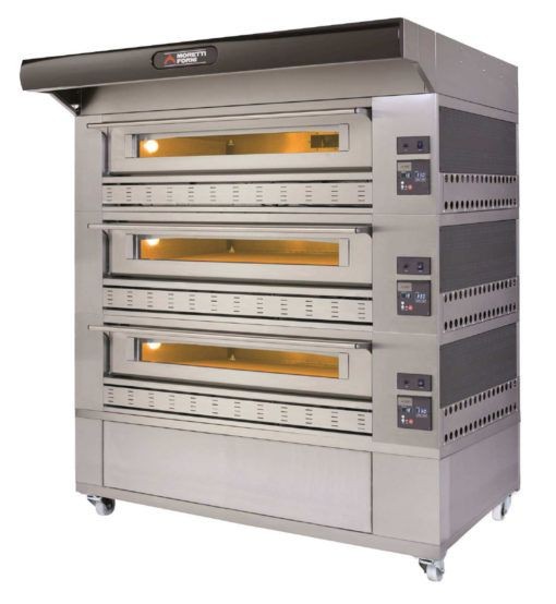 Moretti Forni P150G A3 Triple Deck Gas Pizza Oven, 58" W x 34" D