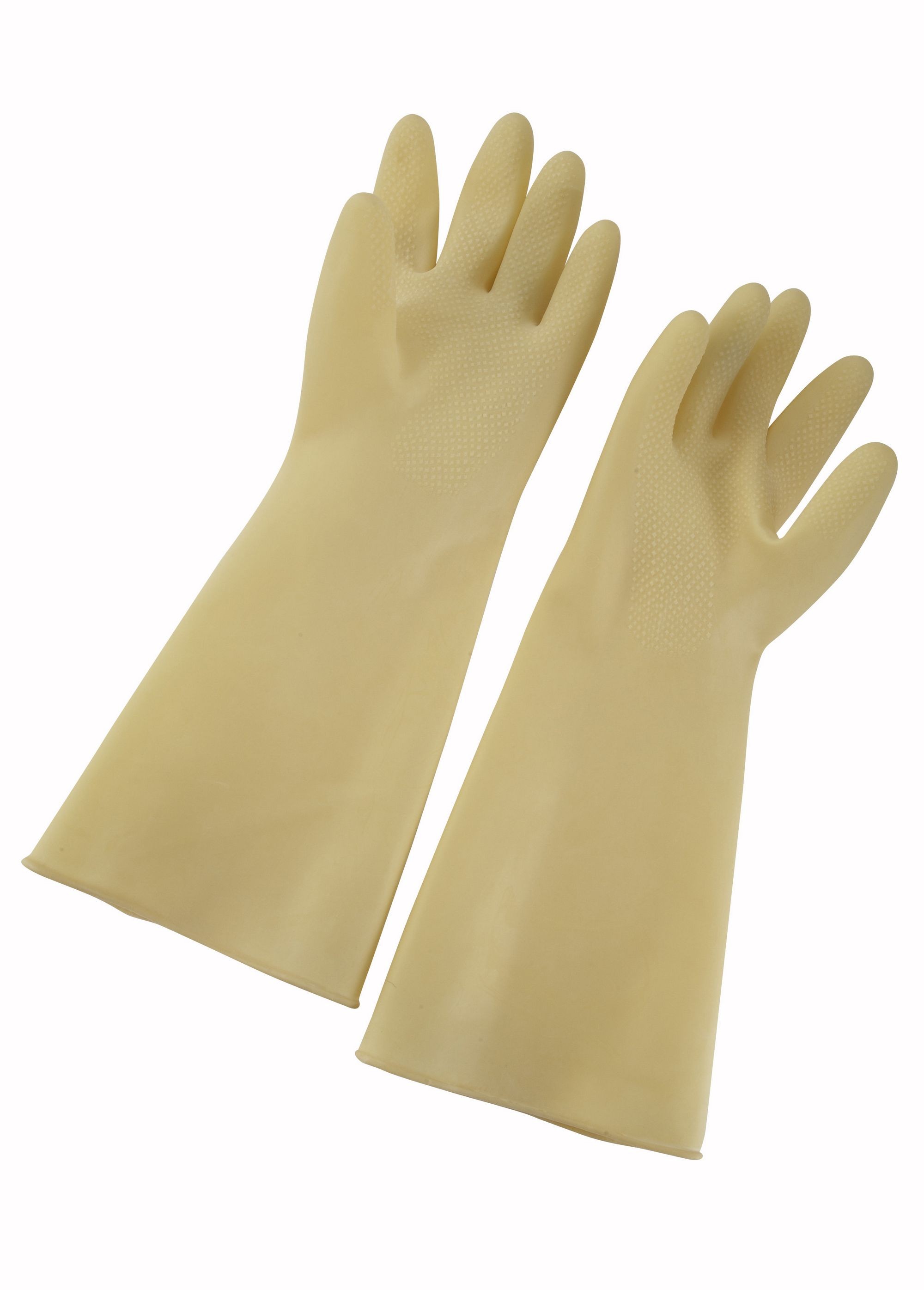 Winco NLG-916 Natural Ivory Latex Gloves 9" x 16"