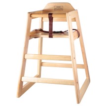Winco CHH-101 Natural Wood Finish Stacking Hi-Chair (K/D)