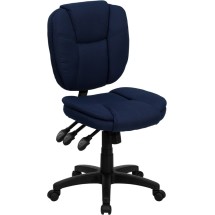 Flash Furniture GO-930F-NVY-GG Navy Blue Fabric Multi Function Task Chair