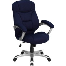 Flash Furniture GO-725-NVY-GG Navy Blue Microfiber High Back Office Chair