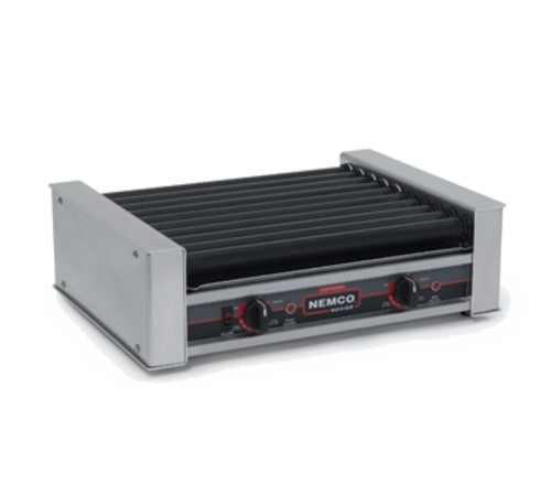 Nemco 8027SX 27-Hot Dog Roller Grill with GripsIt Non-Stick Coating 120V