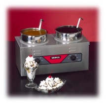 Nemco 6120A-CW Countertop Twin Well 4 Qt. Cooker Warmer