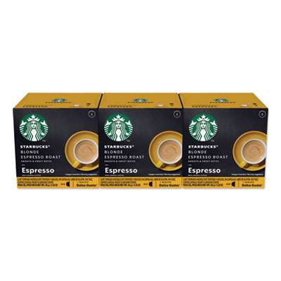 Nescafe Dolce Gusto Starbucks Coffee Capsules, Blonde Espresso Roast, 36/Carton