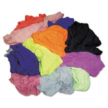 New Colored Knit Polo T-Shirt Rags, Assorted Colors, 10 Pounds/Bag