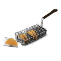 TableCraft 40 Nickel-Plated Taco Fryer Basket for 8 Tacos