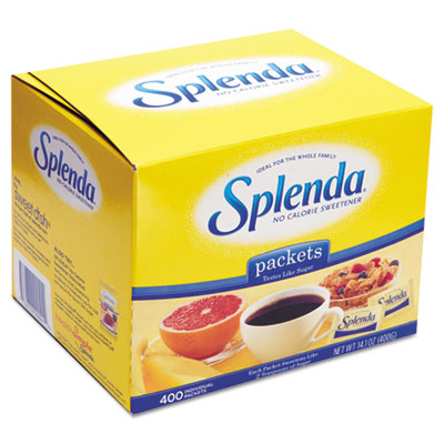 No Calorie Sweetener Packets, 0.035 oz Packets, 400/Box, 6 Boxes/Carton