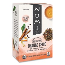 Numi Organic Teas and Teasans, 1.58 oz., White Orange Spice, 16/Box