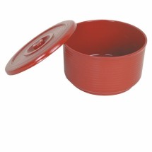 Thunder Group P-222 Red Melamine Rice Bowl with Cover 7-1/2&quot;