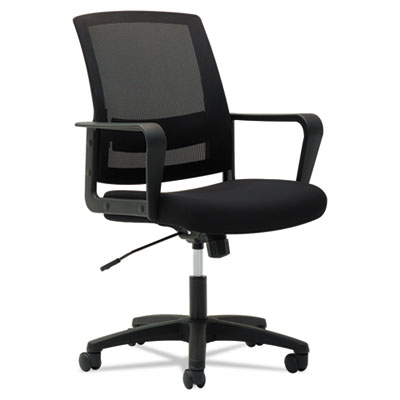 OIF Black Mesh Mid-Back Chair