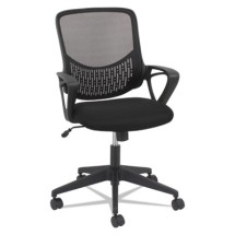 OIF Modern Black Mesh Task Chair with Black Base