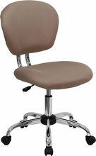 Flash Furniture H-2376-F-COF-GG Mid-Back Coffee Brown Mesh Task Chair with Chrome Base