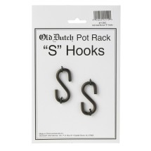 Old Dutch International 112BZ 2-1/2&quot; Heavy Gauge Pot Rack &quot;S&quot; Hooks, Set of 2