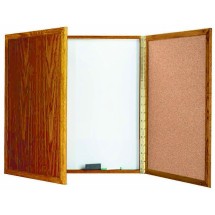 Aarco Products OP-36 Enclosed Melamine Planning Board with Oak Frame, 36&quot;W x 36&quot;H