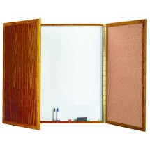 Aarco Products OP-40 Enclosed Melamine Planning Board with Oak Frame, 40&quot;W x 40&quot;H