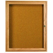 Aarco Products OBC3630R 1 Door Enclosed Bulletin Board with Natural Oak Frame, 30&quot;W x 36&quot;H