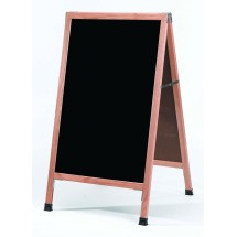 Aarco Products A-11 Oak Frame Black Marker board A-Frame 24&quot;W x 42&quot;H