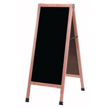Aarco Products A-311 Solid Oak A-Frame Black Melamine Sidewalk Markerboard 18&quot;W x 42&quot;H