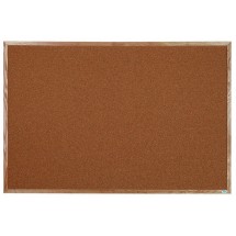 Aarco Products OB4872 Natural Pebble Grain Cork Bulletin Board with Red Oak Frame 72&quot;W x 48&quot;H