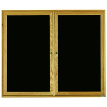 Aarco Products ODC4860 2-Door Oak Frame Enclosed Letter Board Message Center, 60&quot;W x 48&quot;H