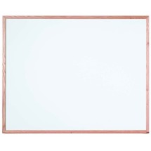 Aarco Products WOC4860 Commercial Series White Melamine Markerboard with Red Oak Wood Frame, 60&quot;W x 48&quot;H