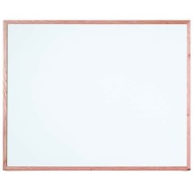 Aarco Products WOC4860 Commercial Series White Melamine Markerboard with Red Oak Wood Frame, 60"W x 48"H