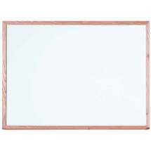 Aarco Products WOS3648 Institutional Series White Porcelain Enamel on Steel Markerboard with Red Oak Wood Frame, 48&quot;W x 36&quot;H