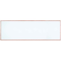 Aarco Products WOS48144 Institutional Series White Porcelain Enamel on Steel Markerboard with Red Oak Wood Frame 144&quot;W x 48&quot;H