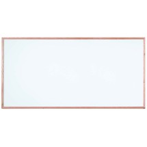 Aarco Products WOS4896 Institutional Series White Porcelain Enamel on Steel Markerboard with Red Oak Wood Frame 96&quot;W x 48&quot;H