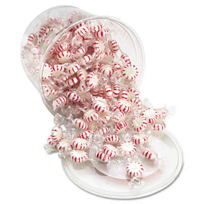 Office Snax Starlight Mints, Peppermint Hard Candy, Individual Wrapped, 2 lb Resealable Tub