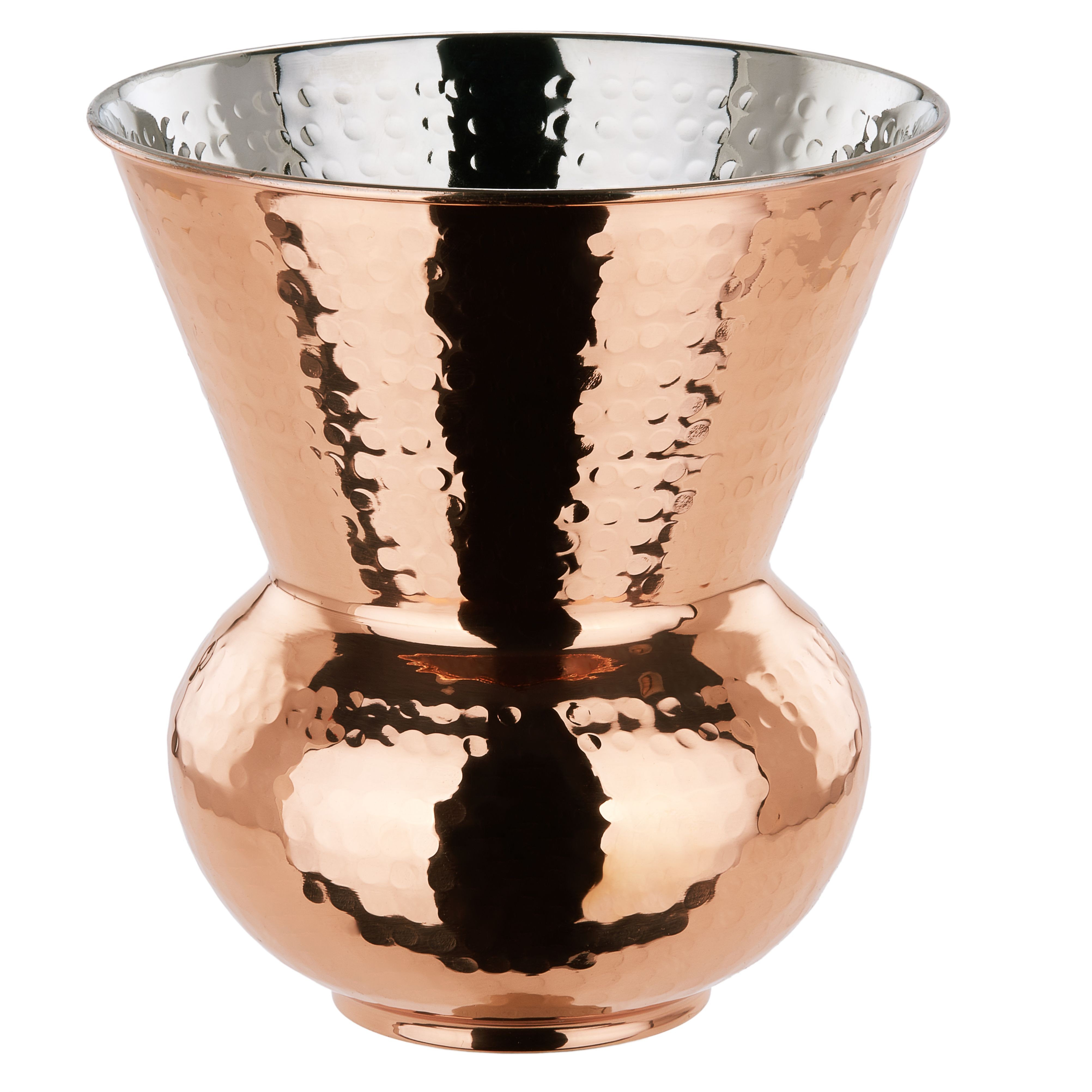 Old Dutch International 888H Hammered Solid Copper Hourglass Cooler, 3 1/4 Qt.