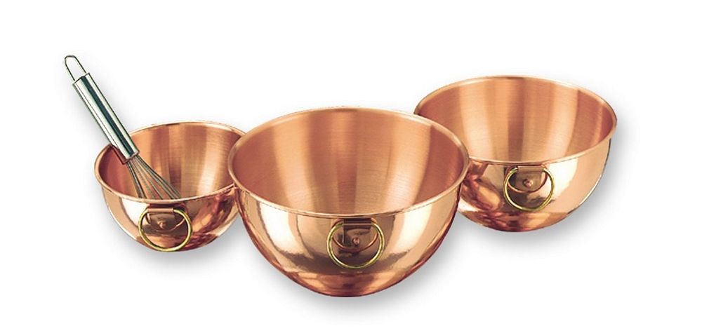 Old Dutch International 964 Solid Copper Beating Bowls, Set of 3