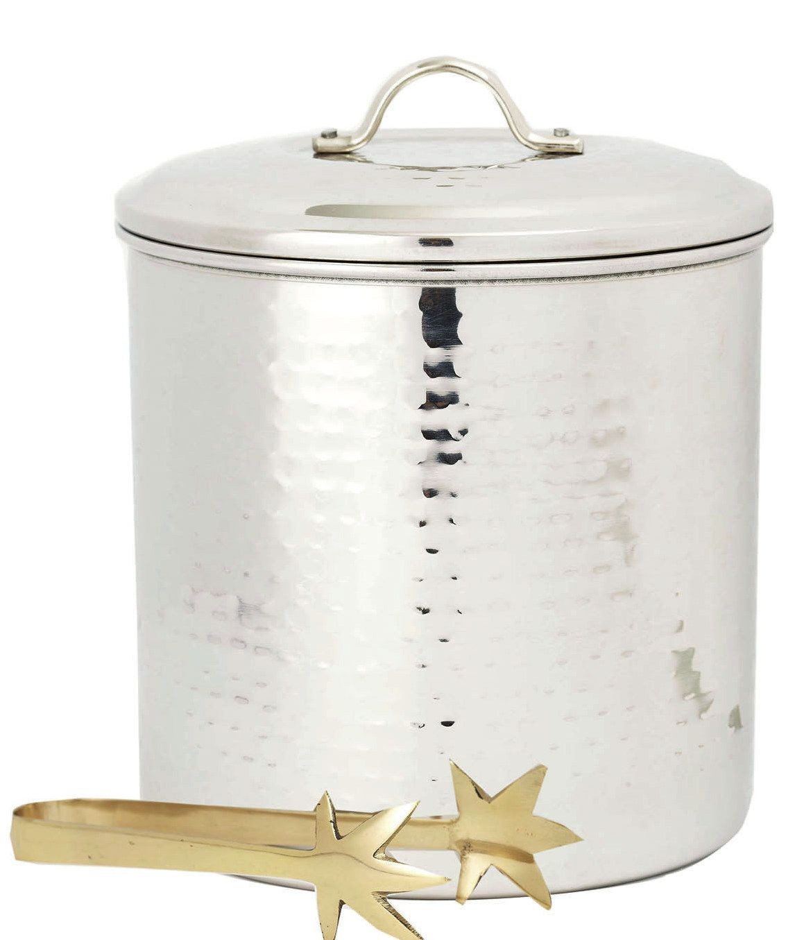 Pay a Old Dutch International Hammered Stainless Steel Ice Bucket with Brass Tongs, 3 Qt. that is exceptionally durable.
