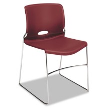 HON Olson Stacker Chair, Mulberry with Chrome Base, 4/Carton