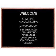 Aarco Products AOFD3648 Solid Oak Wood Frame Open Face Message Center, 48&quot;W x 36&quot;H 
