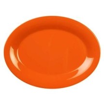 Thunder Group CR209RD Orange Melamine Oval Platter, 9-1/2&quot; x 7-1/4&quot;