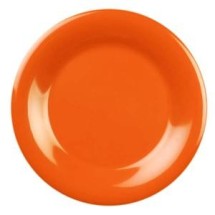 Thunder Group CR006RD Orange Melamine Wide Rim Round Plate 6-1/2&quot;