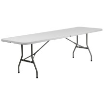 Flash Furniture RB-3096FH-GG 30&quot;W x 96&quot;L Plastic Bi-Folding Folding Table