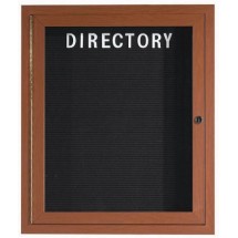 Aarco Products OADCO3630L 1-Door Outdoor Enclosed Aluminum Directory Letter Board with  Oak Finish, 30&quot;W x 36&quot;H