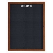 Aarco Products OADCO4836L 1-Door Outdoor Enclosed Aluminum Directory Letter Board with  Oak Finish, 36&quot;W x 48&quot;H