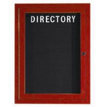 Aarco Products OADCW3624L 1- Door Outdoor Enclosed Aluminum Directory Letter Board with  Cherry Finish, 24&quot;W x 36&quot;H