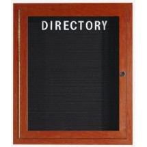 Aarco Products OADCW3630L 1- Door Outdoor Enclosed Aluminum Directory Letter Board with  Cherry Finish, 30&quot;W x 36&quot;H