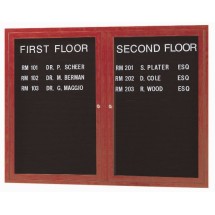Aarco Products OADCW3648L 2- Door Outdoor Enclosed Aluminum Directory Letter Board with  Cherry Finish, 48&quot;W x 36&quot;H