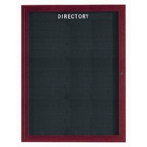 Aarco Products OADCW4836L 1- Door Outdoor Enclosed Aluminum Directory Letter Board with  Cherry Finish, 36&quot;W x 48&quot;H