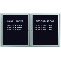 Aarco Products OADC3660 2 Door Outdoor Enclosed Directory Board with Aluminum Frame, 60&quot;W x 36&quot;H