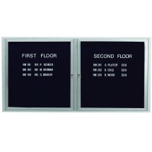 Aarco Products OADC3672 2 Door Outdoor Enclosed Directory Board with Aluminum Frame, 72&quot;W x 36&quot;H