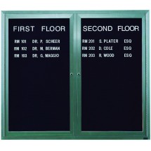 Aarco Products OADC4860 2 Door Outdoor Enclosed Directory Board with Aluminum Frame, 60&quot;W x 48 &quot;H