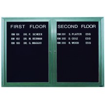 Aarco Products OADC4872 2 Door Outdoor Enclosed Directory Board with Aluminum Frame, -72&quot;W x 48&quot;H